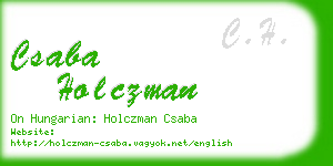 csaba holczman business card